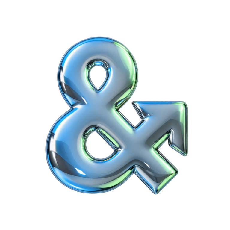 Ampersand 3D de FT Media, acabado cromo líquido