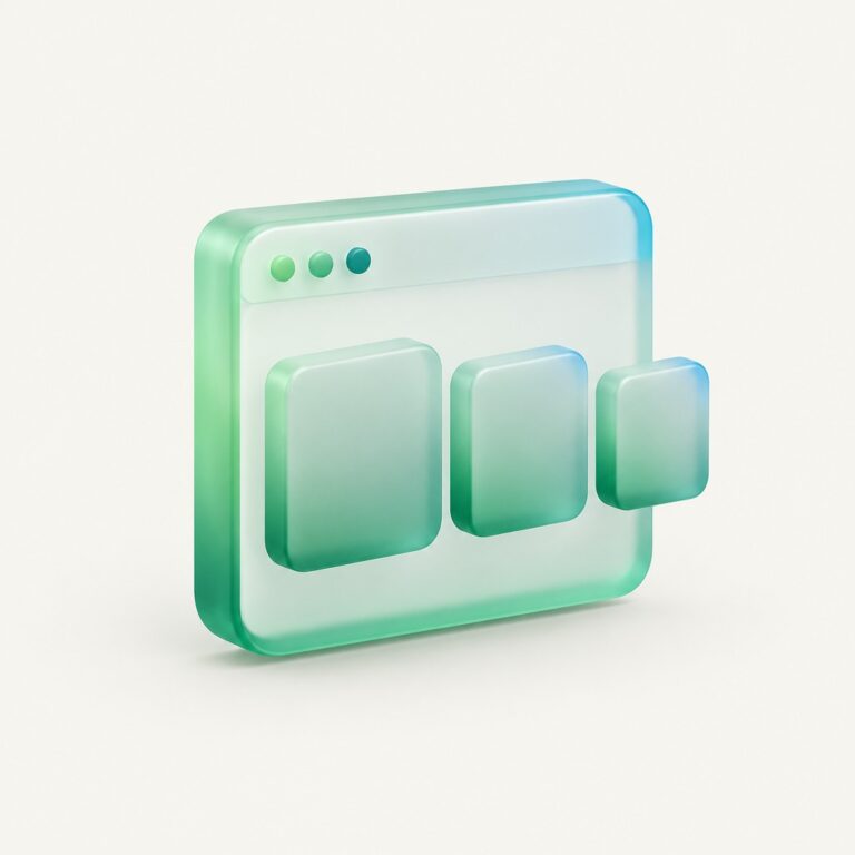 Ícono 3D paginas web (fondo claro)