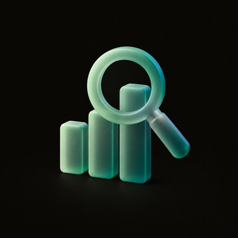 Ícono 3D seo (fondo oscuro)