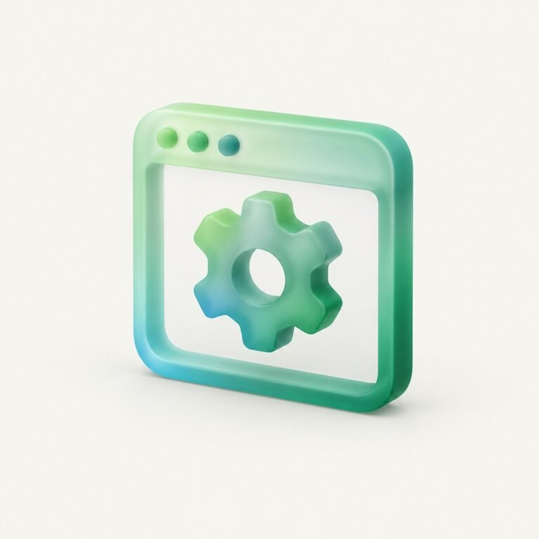 Ícono 3D admin web (fondo claro)