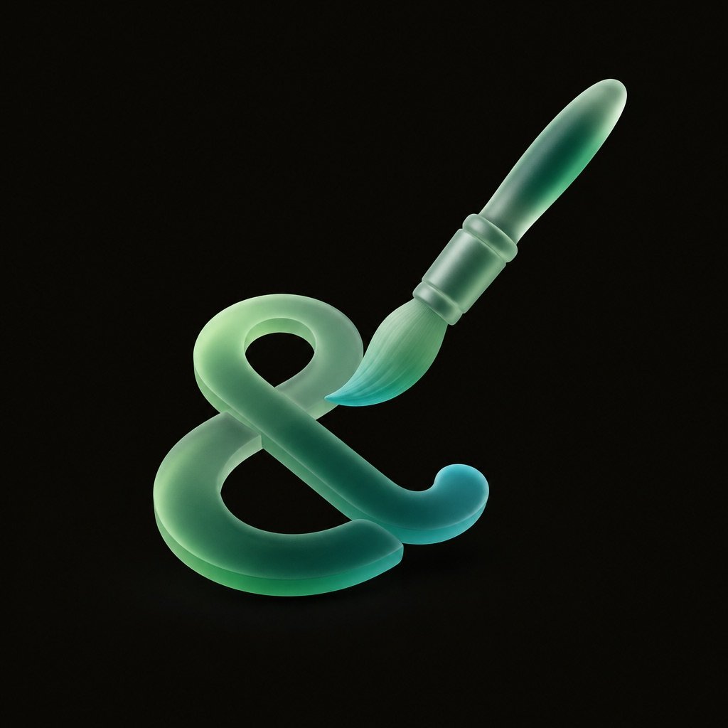 Ícono 3D branding (fondo oscuro)