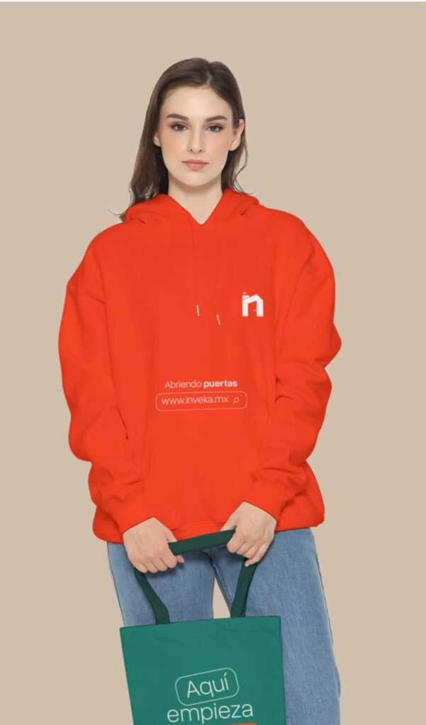 Hoodie naranja de Inveka