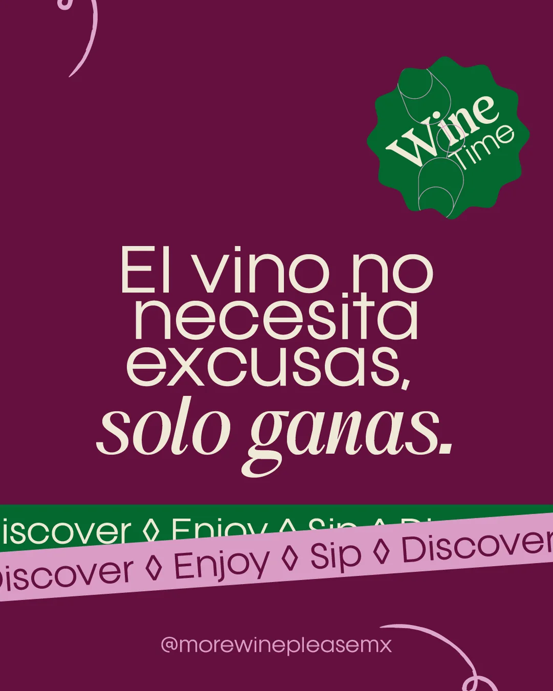 Post de redes sociales More Wine Please 2