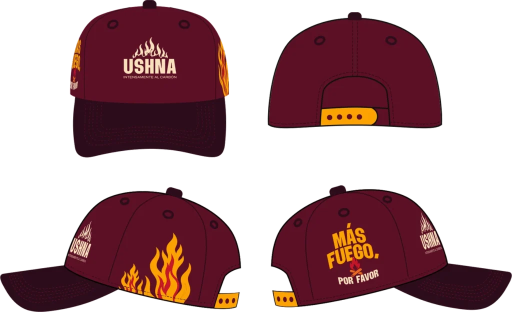 Diseño de gorras USHNA color vino