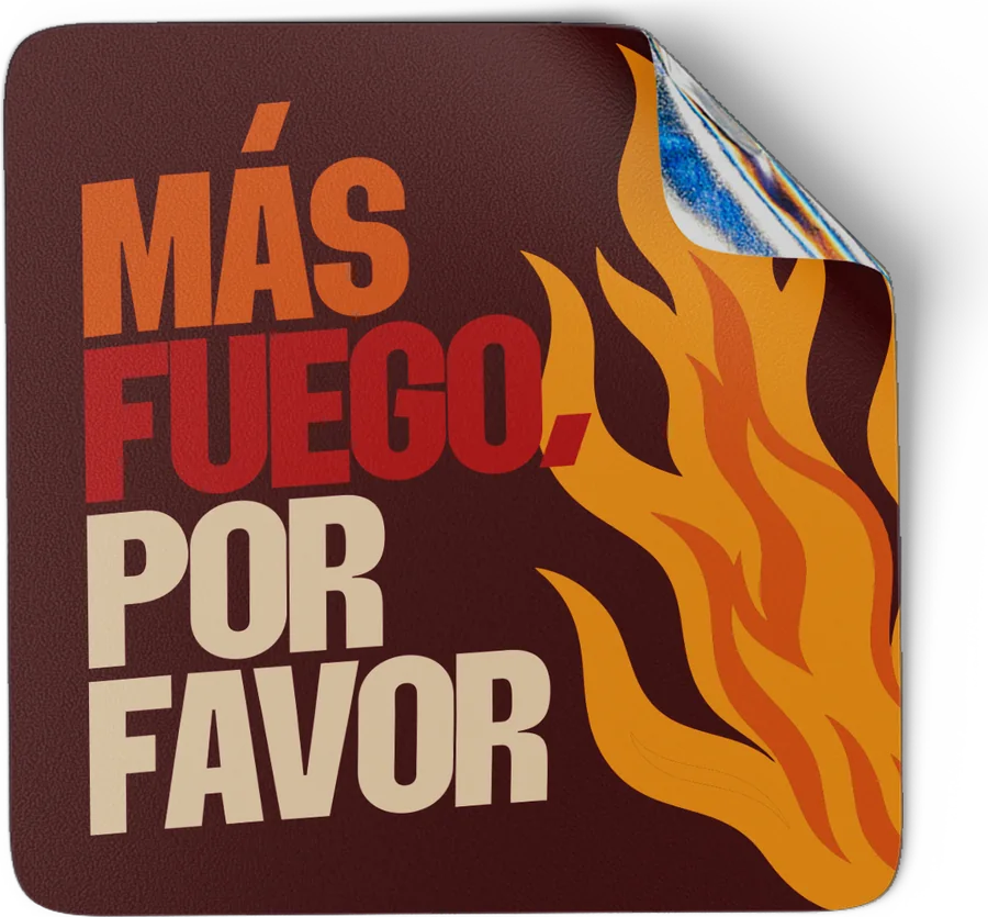 Sticker USHNA Más fuego, por favor